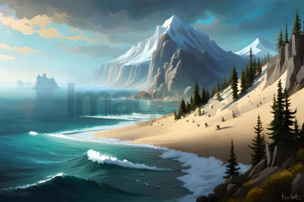 Imagen de un paisaje natural creada con Inteligencia Artificial